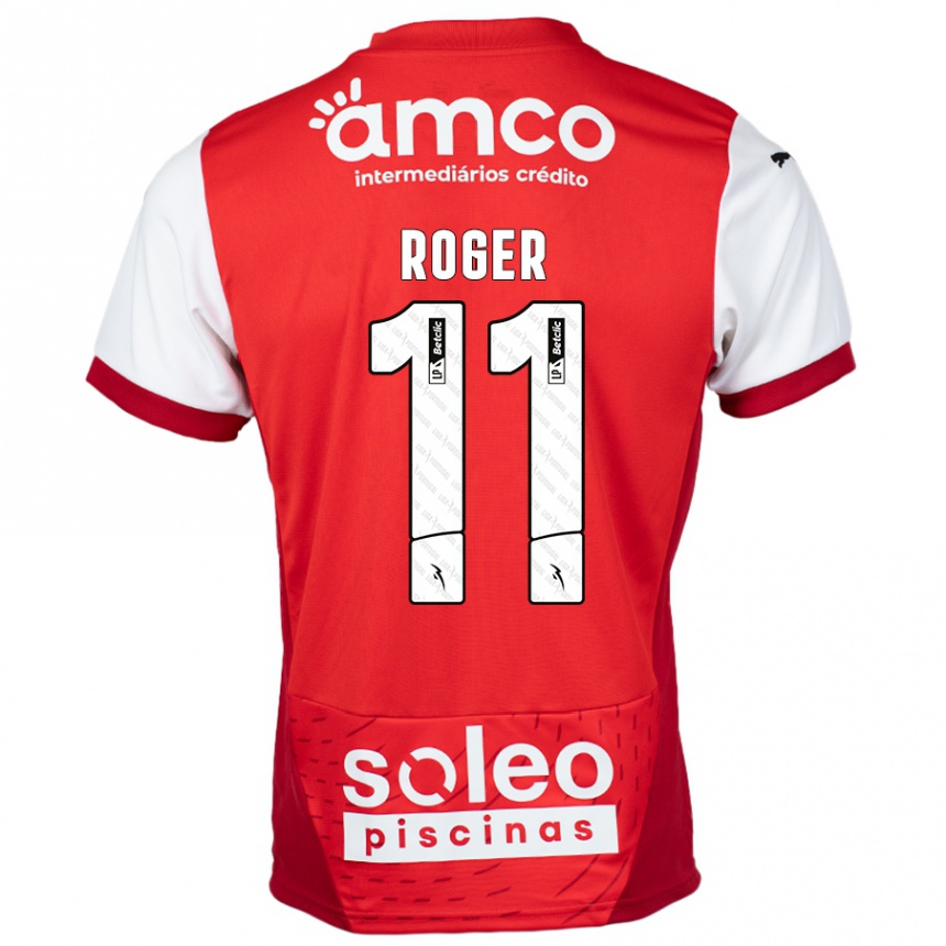 Moteriškas Roger #11 Raudona Balta Namų Marškinėliai 2024/25 T-Shirt