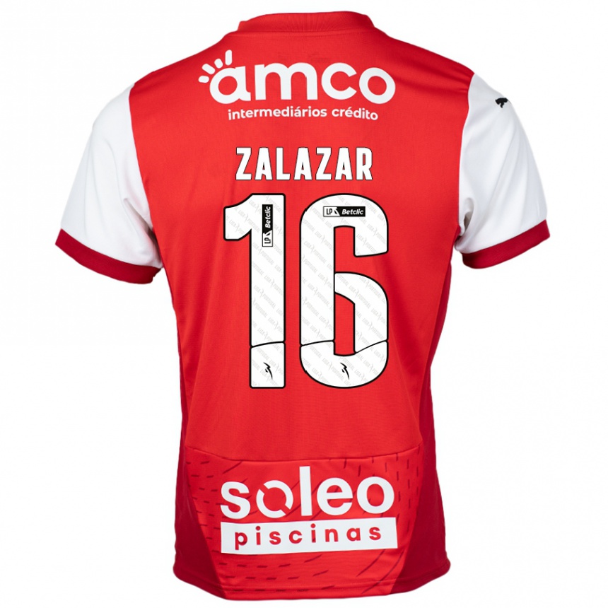 Moteriškas Rodrigo Zalazar #16 Raudona Balta Namų Marškinėliai 2024/25 T-Shirt