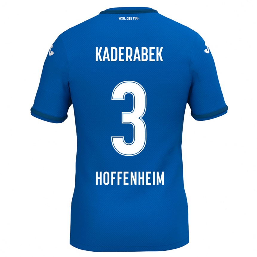 Moteriškas Pavel Kaderabek #3 Karališkoji Mėlyna Namų Marškinėliai 2024/25 T-Shirt