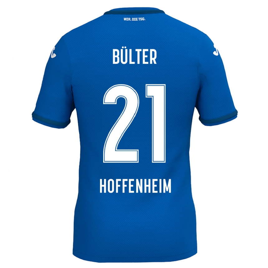 Moteriškas Marius Bülter #21 Karališkoji Mėlyna Namų Marškinėliai 2024/25 T-Shirt