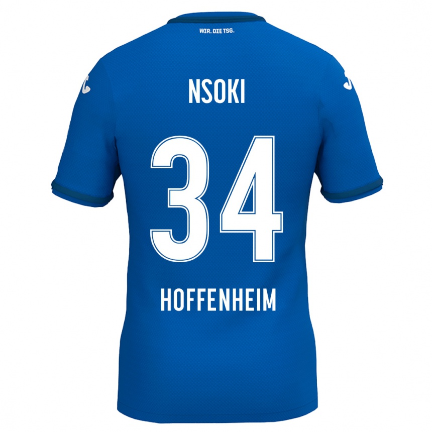 Moteriškas Stanley Nsoki #34 Karališkoji Mėlyna Namų Marškinėliai 2024/25 T-Shirt