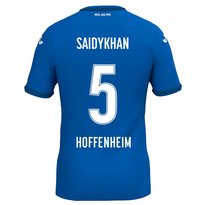 Moteriškas Ibrahim Saidykhan #5 Karališkoji Mėlyna Namų Marškinėliai 2024/25 T-Shirt