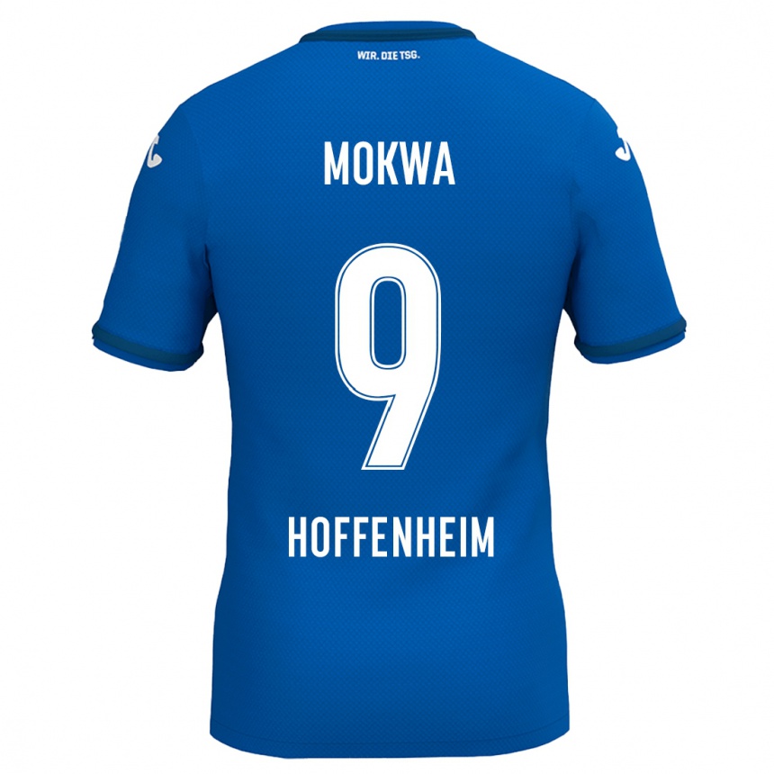 Moteriškas David Mokwa #9 Karališkoji Mėlyna Namų Marškinėliai 2024/25 T-Shirt