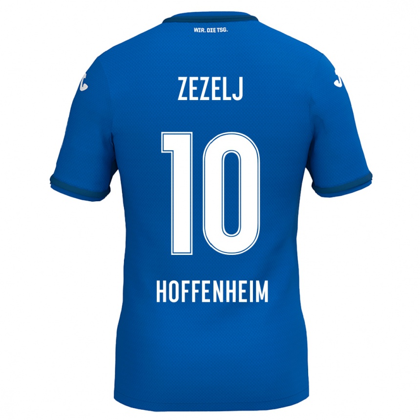 Moteriškas Neno Zezelj #10 Karališkoji Mėlyna Namų Marškinėliai 2024/25 T-Shirt