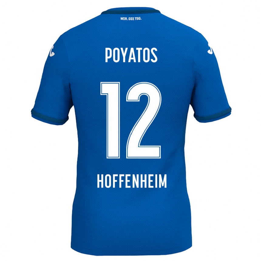 Moteriškas Miguel Poyatos #12 Karališkoji Mėlyna Namų Marškinėliai 2024/25 T-Shirt