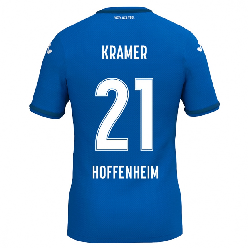 Moteriškas Emil Kramer #21 Karališkoji Mėlyna Namų Marškinėliai 2024/25 T-Shirt