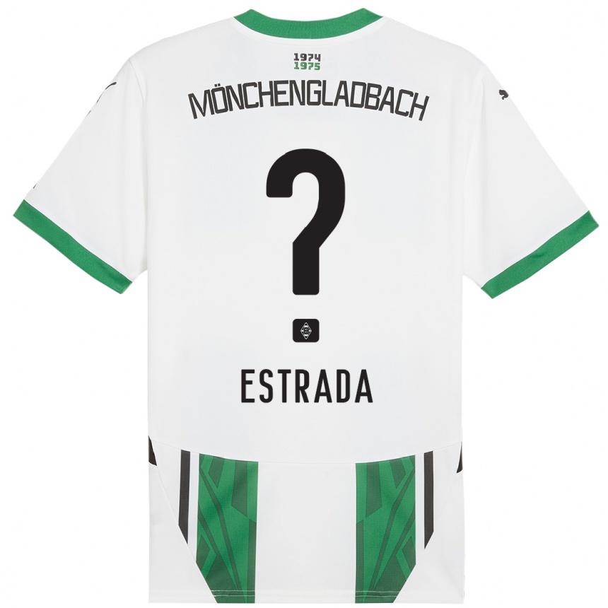 Moteriškas Joshua Jong Estrada #0 Balta Žalia Namų Marškinėliai 2024/25 T-Shirt