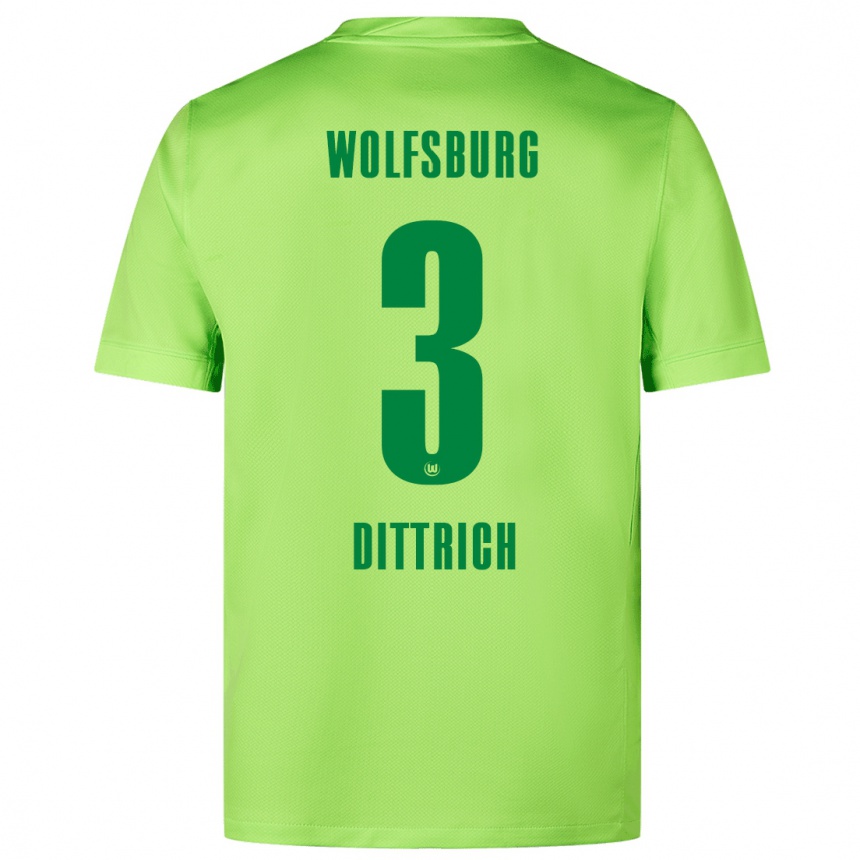 Moteriškas Elia Dittrich #3 Fluorescencinė Žalia Namų Marškinėliai 2024/25 T-Shirt