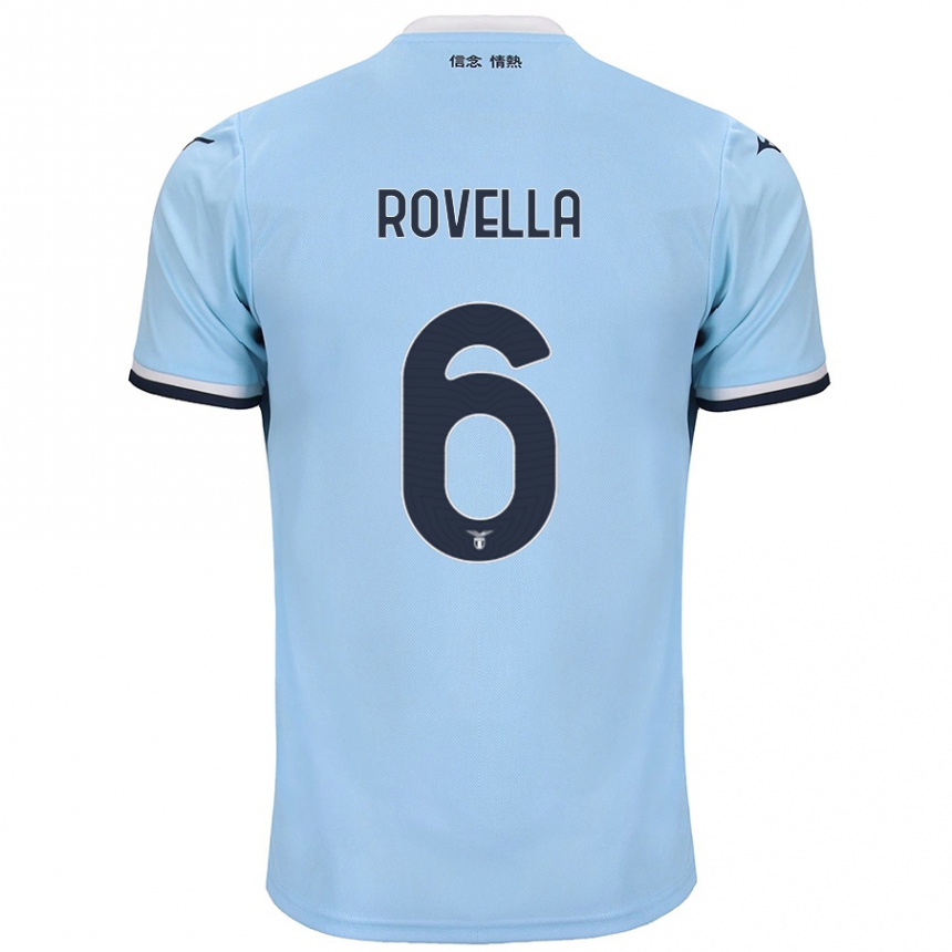 Moteriškas Nicolo Rovella #6 Mėlyna Namų Marškinėliai 2024/25 T-Shirt