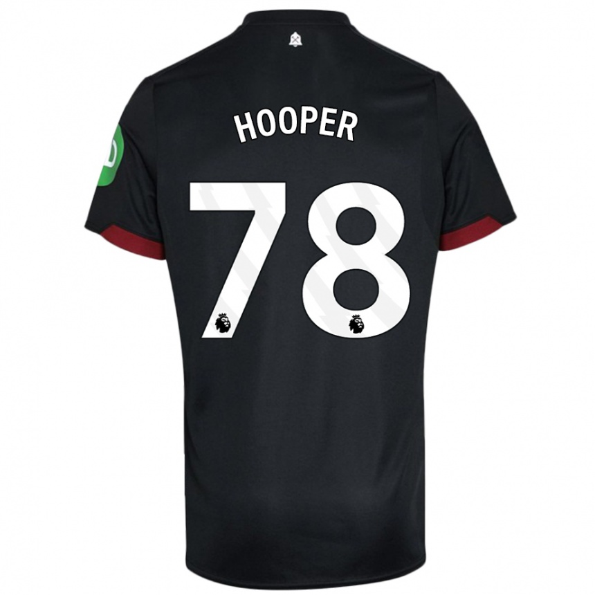 Moteriškas Finley Hooper #78 Juoda Balta Išvykos Marškinėliai 2024/25 T-Shirt