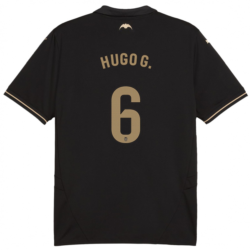 Moteriškas Hugo Guillamón #6 Juoda Išvykos Marškinėliai 2024/25 T-Shirt