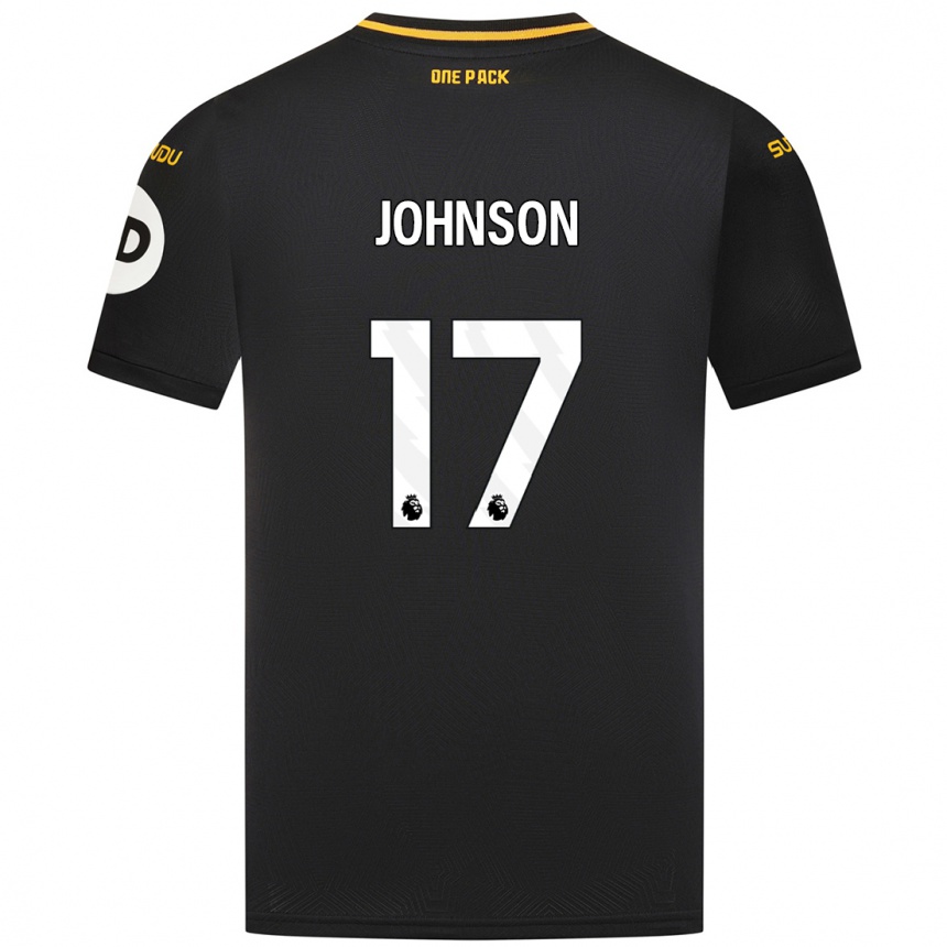 Moteriškas Katie Johnson #17 Juoda Išvykos Marškinėliai 2024/25 T-Shirt