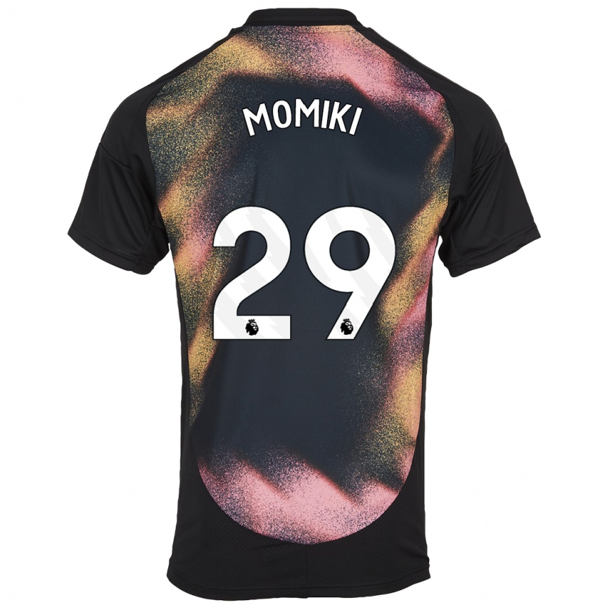 Moteriškas Yuka Momiki #29 Juoda Balta Išvykos Marškinėliai 2024/25 T-Shirt