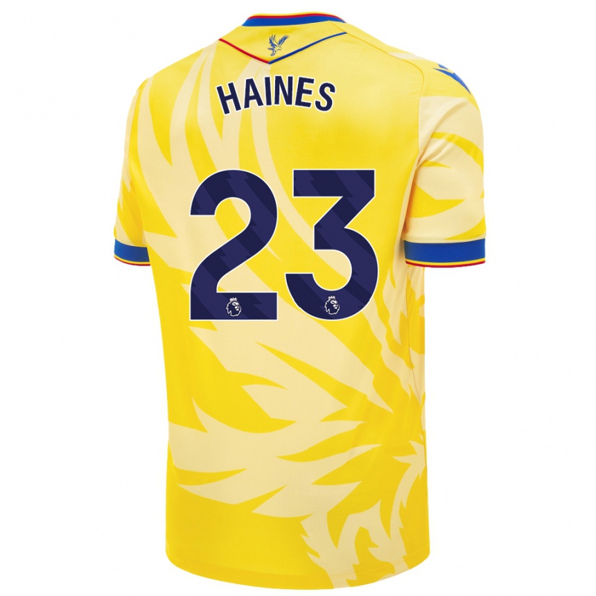 Moteriškas Coral-Jade Haines #23 Geltona Išvykos Marškinėliai 2024/25 T-Shirt