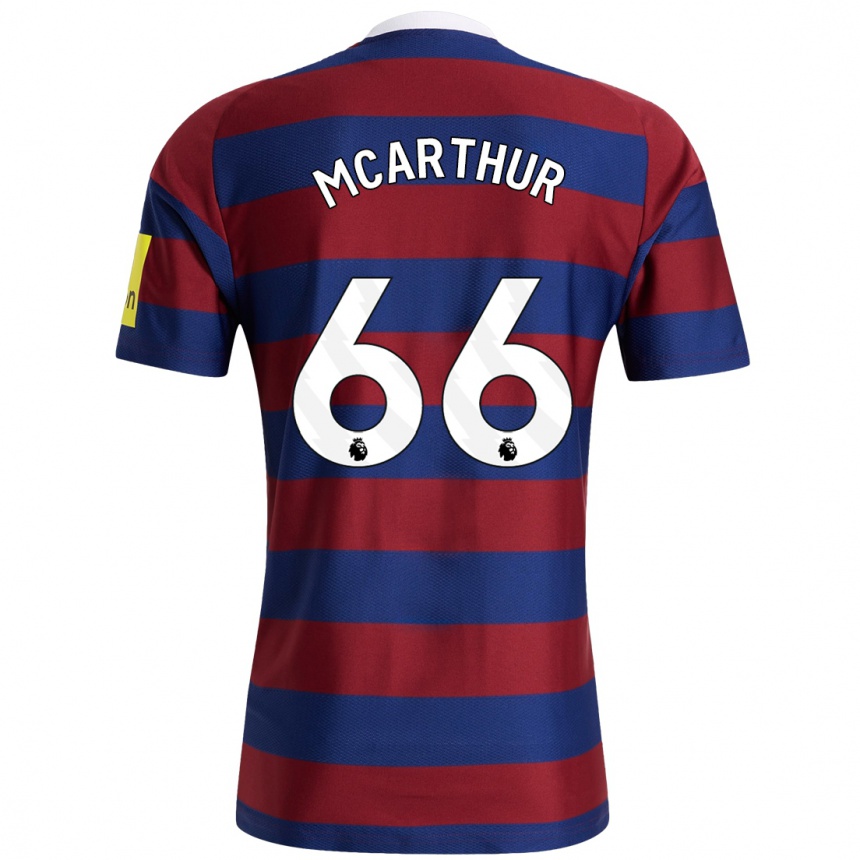 Moteriškas Charlie Mcarthur #66 Bordo Tamsiai Mėlyna Išvykos Marškinėliai 2024/25 T-Shirt