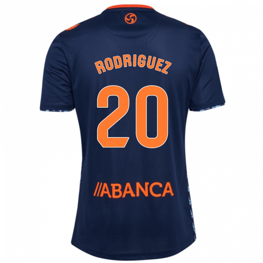 Moteriškas Javi Rodríguez #20 Tamsiai Mėlyna Išvykos Marškinėliai 2024/25 T-Shirt