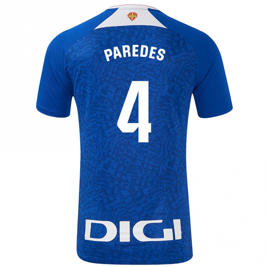 Moteriškas Aitor Paredes #4 Karališkoji Mėlyna Išvykos Marškinėliai 2024/25 T-Shirt