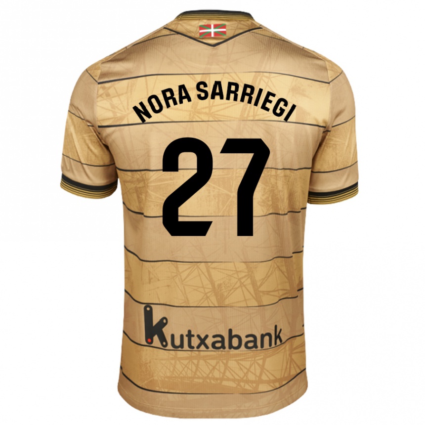 Moteriškas Nora Sarriegi Galdos #27 Ruda Išvykos Marškinėliai 2024/25 T-Shirt