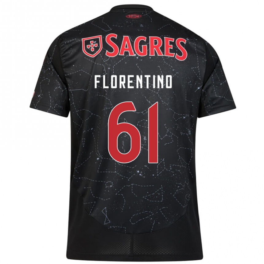 Moteriškas Florentino #61 Juoda Raudona Išvykos Marškinėliai 2024/25 T-Shirt