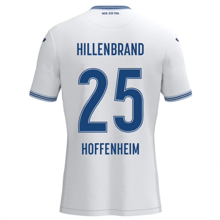 Moteriškas Jack Hillenbrand #25 Balta Mėlyna Išvykos Marškinėliai 2024/25 T-Shirt