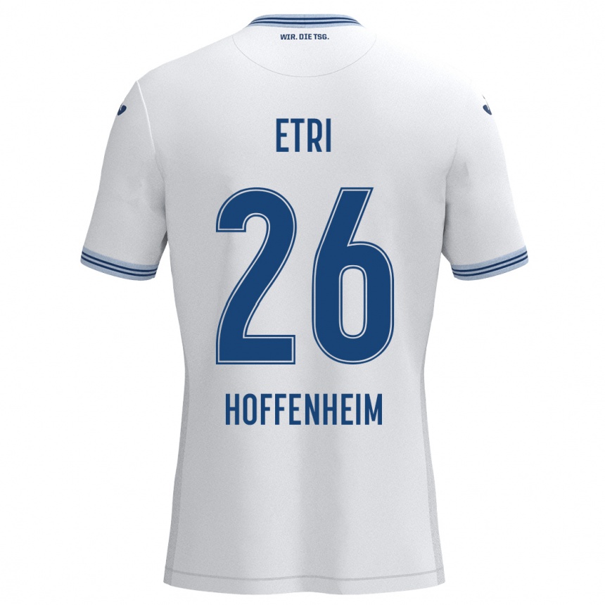 Moteriškas Ahmed Etri #26 Balta Mėlyna Išvykos Marškinėliai 2024/25 T-Shirt