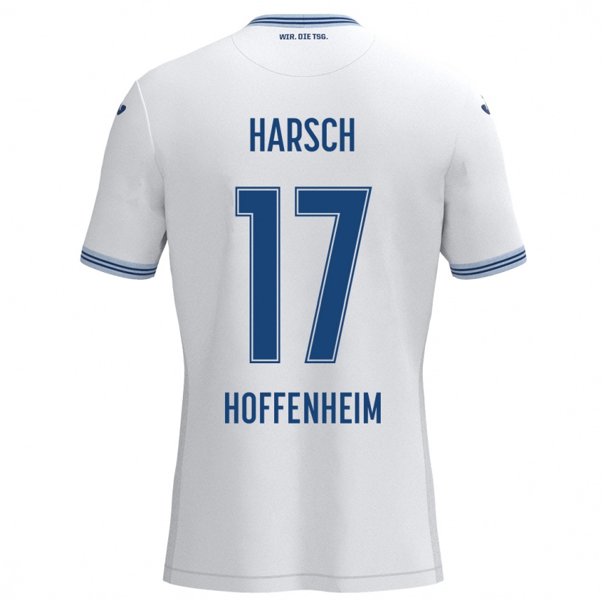 Moteriškas Franziska Harsch #17 Balta Mėlyna Išvykos Marškinėliai 2024/25 T-Shirt