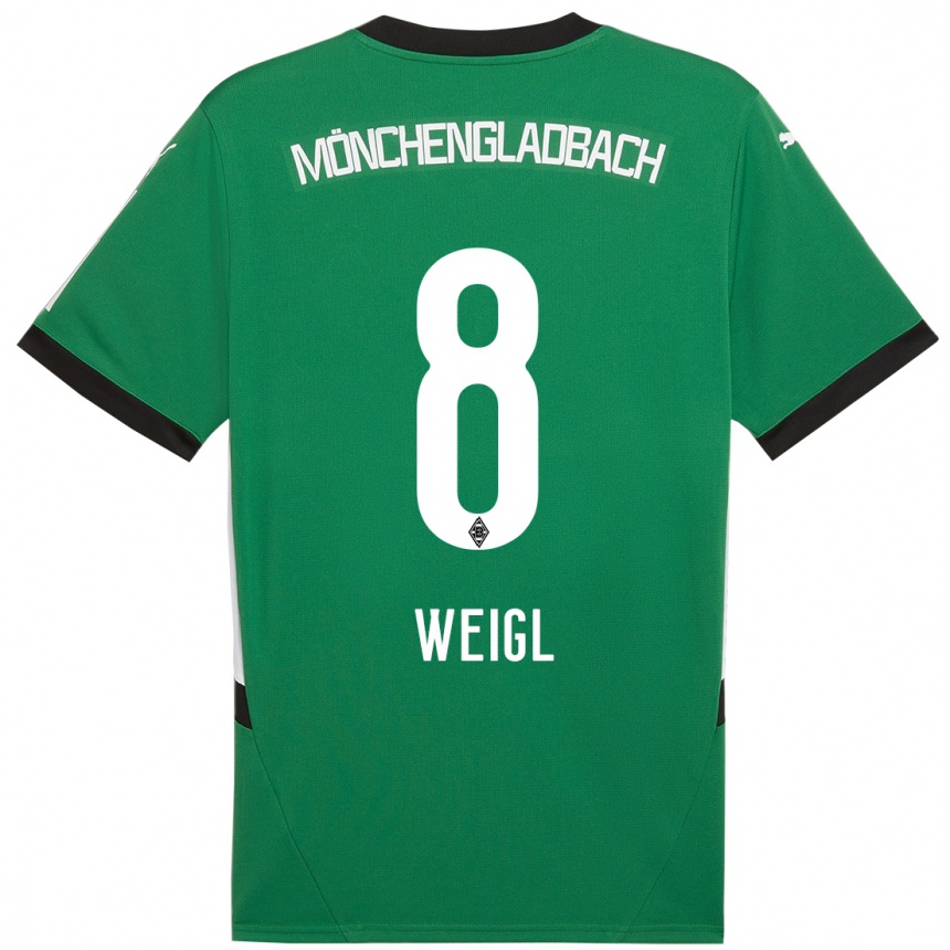 Moteriškas Julian Weigl #8 Žalia Balta Išvykos Marškinėliai 2024/25 T-Shirt