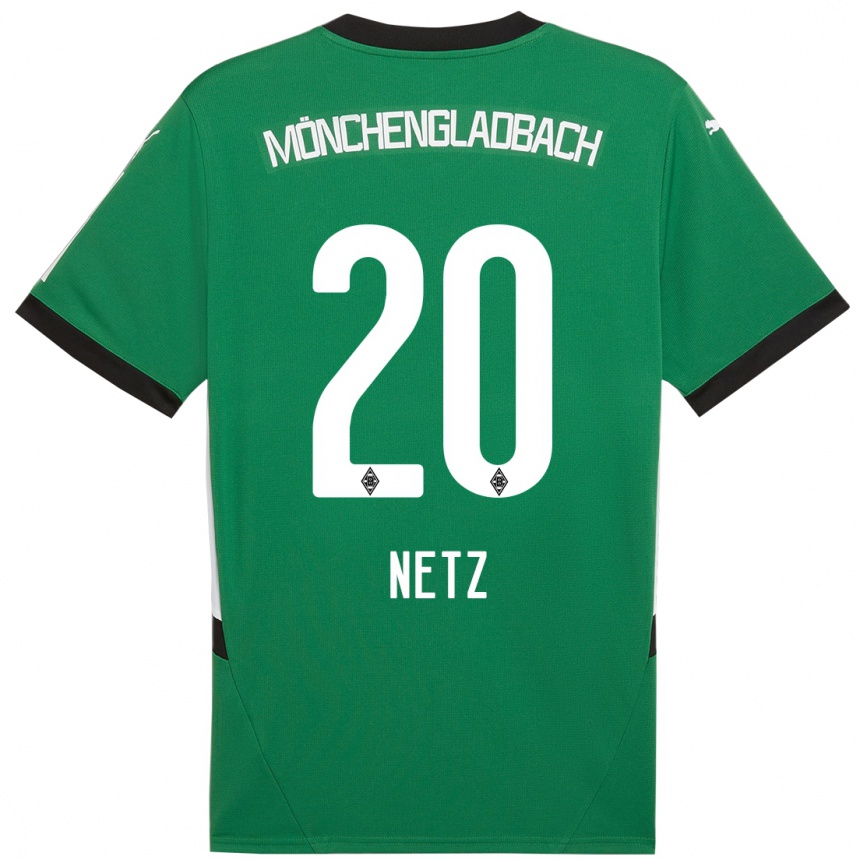 Moteriškas Luca Netz #20 Žalia Balta Išvykos Marškinėliai 2024/25 T-Shirt