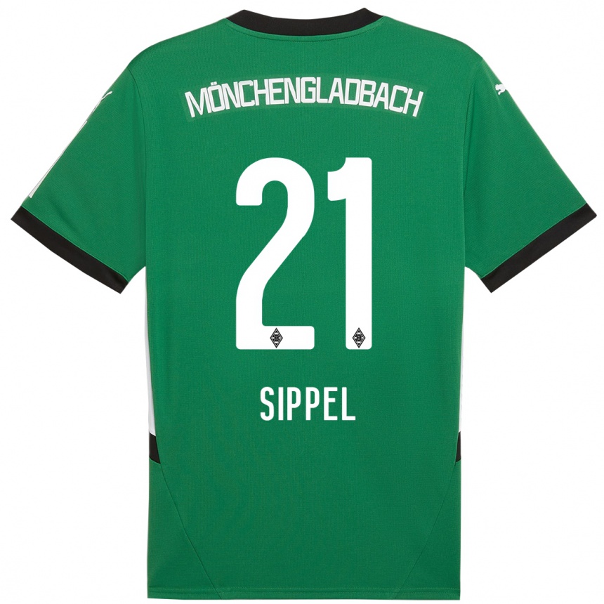 Moteriškas Tobias Sippel #21 Žalia Balta Išvykos Marškinėliai 2024/25 T-Shirt