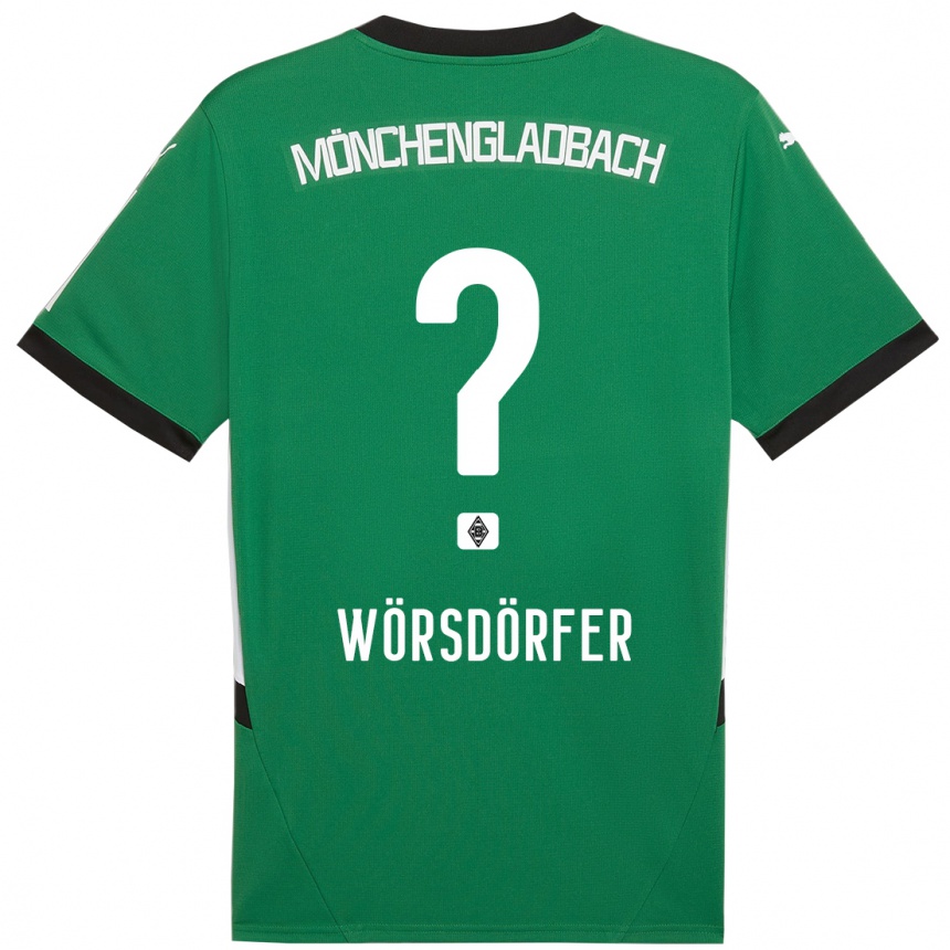 Moteriškas Len Wörsdörfer #0 Žalia Balta Išvykos Marškinėliai 2024/25 T-Shirt