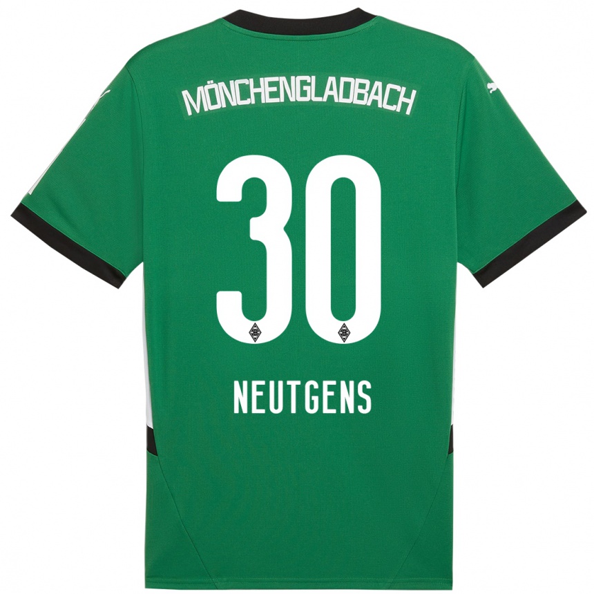 Moteriškas Maximilian Neutgens #30 Žalia Balta Išvykos Marškinėliai 2024/25 T-Shirt