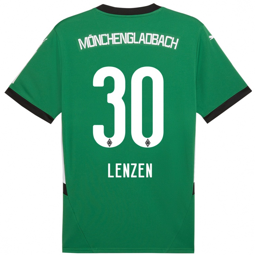 Moteriškas Hannah Lenzen #30 Žalia Balta Išvykos Marškinėliai 2024/25 T-Shirt