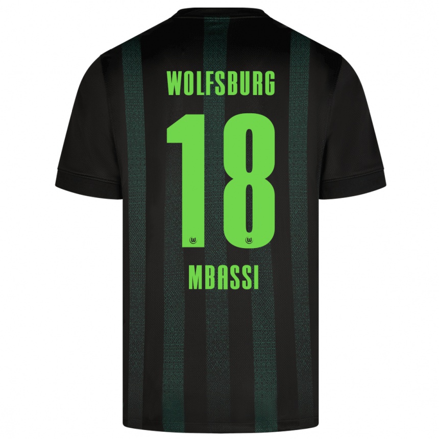 Moteriškas Mario Mbassi #18 Tamsiai Žalia Išvykos Marškinėliai 2024/25 T-Shirt