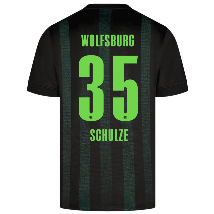 Moteriškas Philipp Schulze #35 Tamsiai Žalia Išvykos Marškinėliai 2024/25 T-Shirt