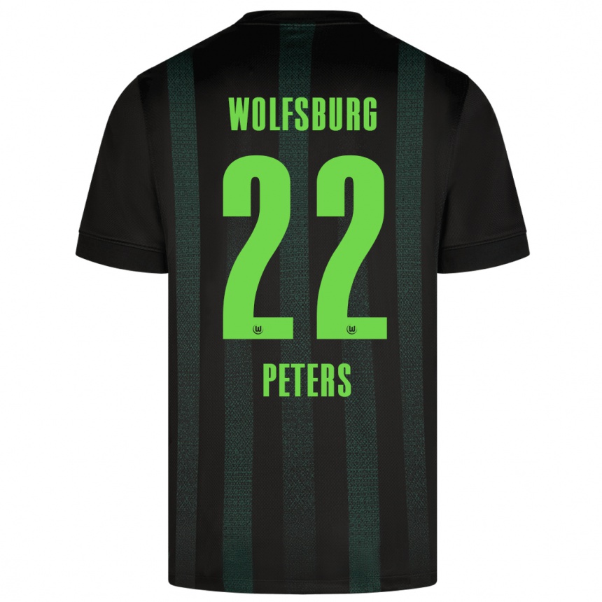 Moteriškas Laurin Peters #22 Tamsiai Žalia Išvykos Marškinėliai 2024/25 T-Shirt