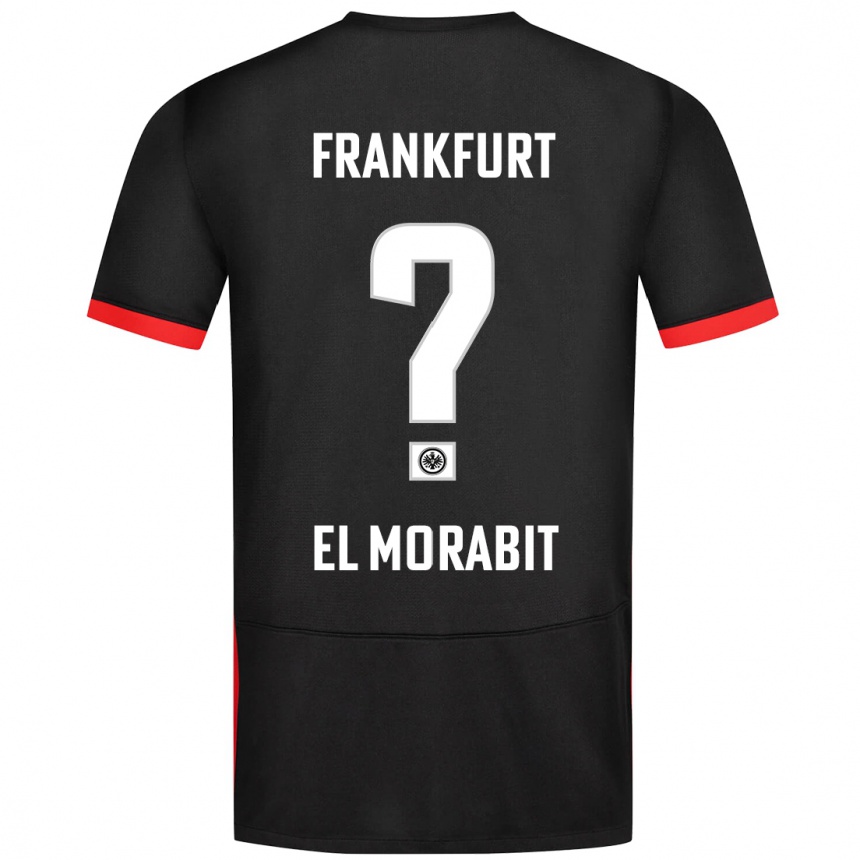 Moteriškas Anas El Morabit #0 Juoda Išvykos Marškinėliai 2024/25 T-Shirt