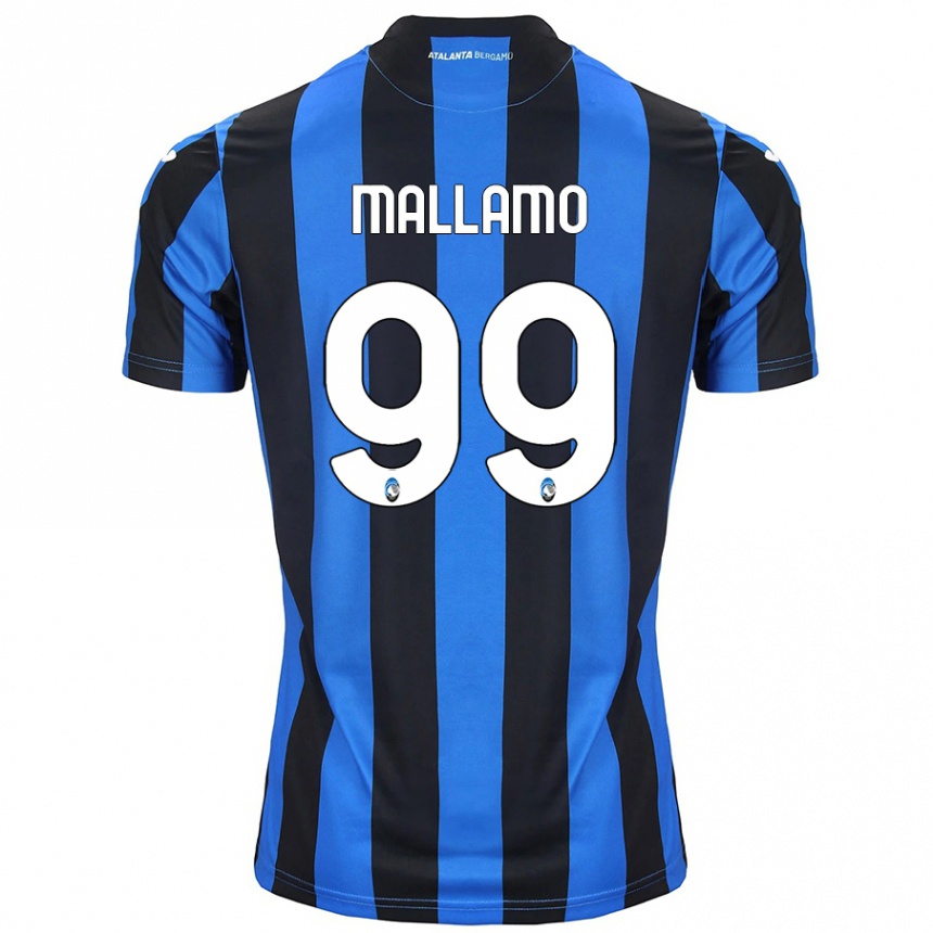 Vaikiškas Alessandro Mallamo #99 Mėlyna Juoda Namų Marškinėliai 2024/25 T-Shirt