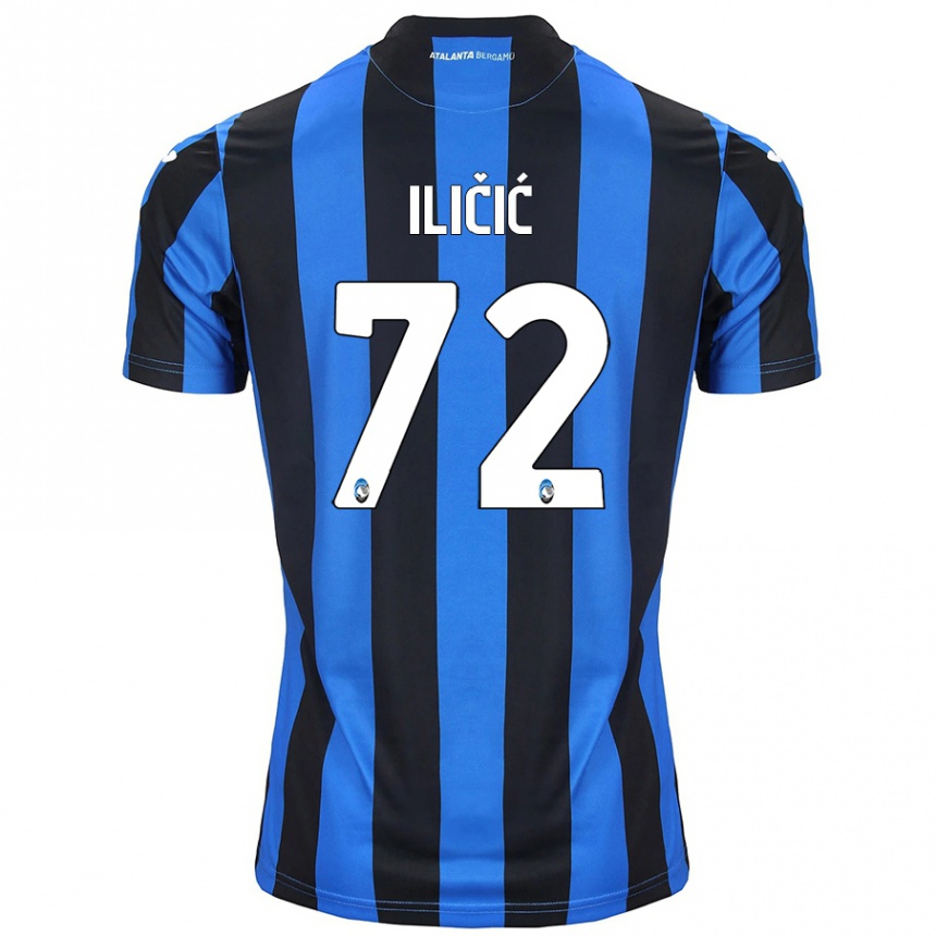 Vaikiškas Josip Ilicic #72 Mėlyna Juoda Namų Marškinėliai 2024/25 T-Shirt