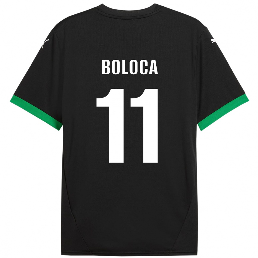 Vaikiškas Daniel Boloca #11 Juoda Tamsiai Žalia Namų Marškinėliai 2024/25 T-Shirt