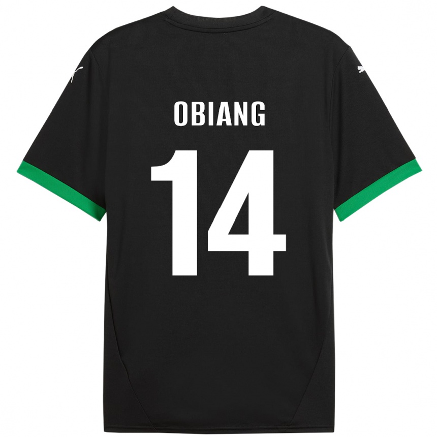 Vaikiškas Pedro Obiang #14 Juoda Tamsiai Žalia Namų Marškinėliai 2024/25 T-Shirt