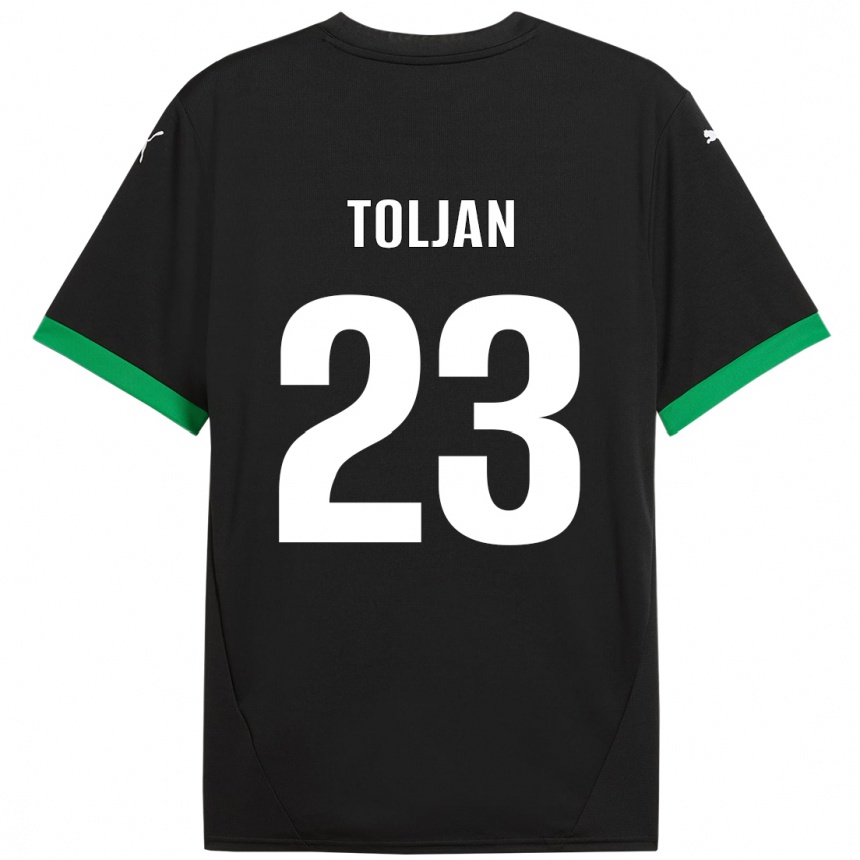 Vaikiškas Jeremy Toljan #23 Juoda Tamsiai Žalia Namų Marškinėliai 2024/25 T-Shirt