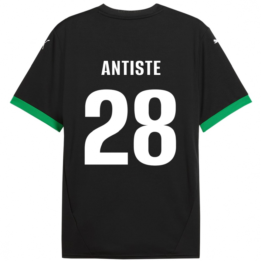 Vaikiškas Janis Antiste #28 Juoda Tamsiai Žalia Namų Marškinėliai 2024/25 T-Shirt