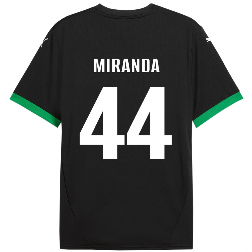 Vaikiškas Kevin Miranda #44 Juoda Tamsiai Žalia Namų Marškinėliai 2024/25 T-Shirt