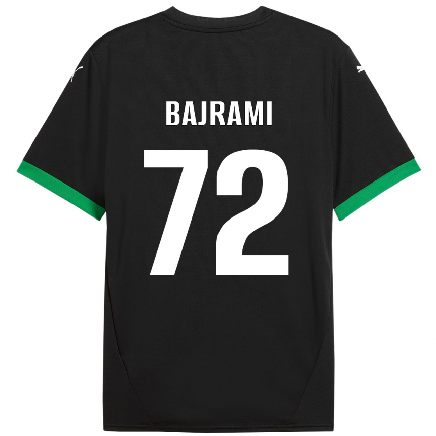 Vaikiškas Nedim Bajrami #72 Juoda Tamsiai Žalia Namų Marškinėliai 2024/25 T-Shirt