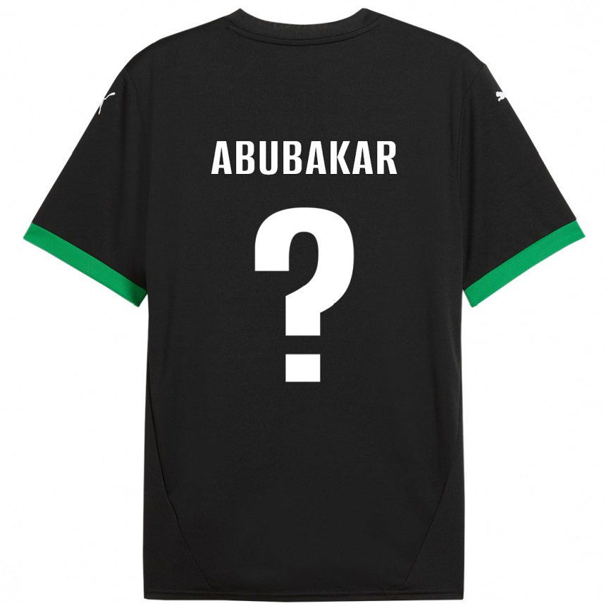 Vaikiškas Salim Abubakar #0 Juoda Tamsiai Žalia Namų Marškinėliai 2024/25 T-Shirt