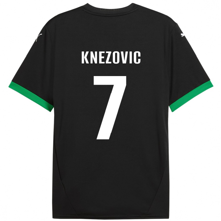 Vaikiškas Borna Knezovic #7 Juoda Tamsiai Žalia Namų Marškinėliai 2024/25 T-Shirt