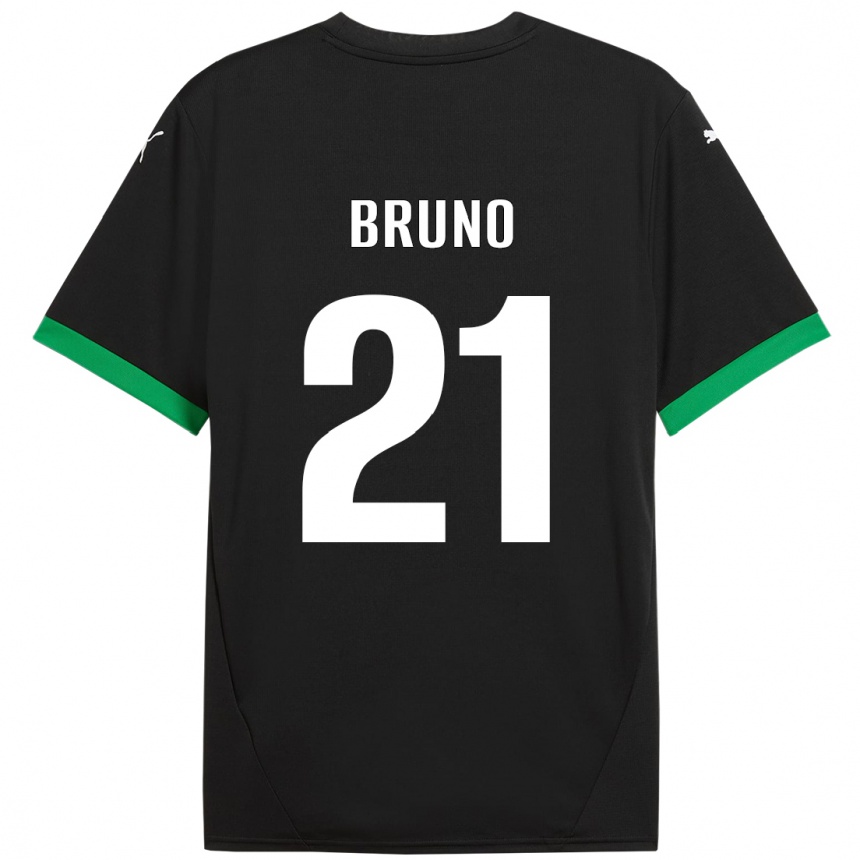 Vaikiškas Kevin Bruno #21 Juoda Tamsiai Žalia Namų Marškinėliai 2024/25 T-Shirt