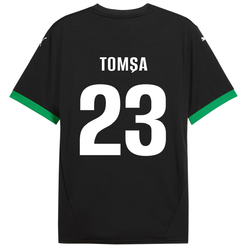 Vaikiškas Troy Tomșa #23 Juoda Tamsiai Žalia Namų Marškinėliai 2024/25 T-Shirt