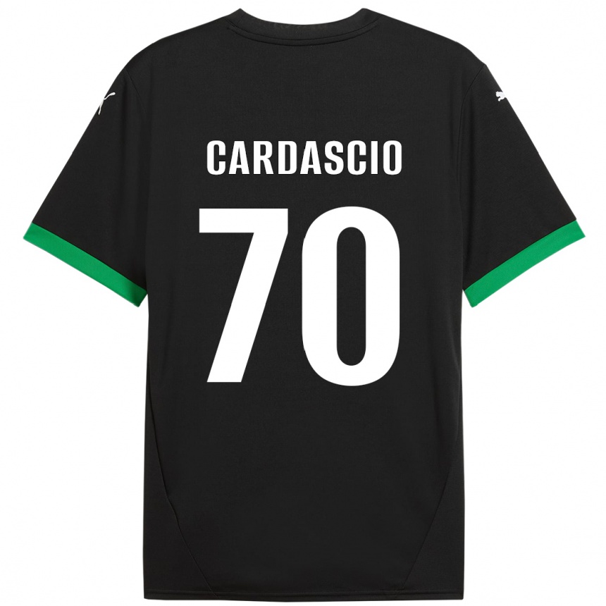 Vaikiškas Alessandro Cardascio #70 Juoda Tamsiai Žalia Namų Marškinėliai 2024/25 T-Shirt