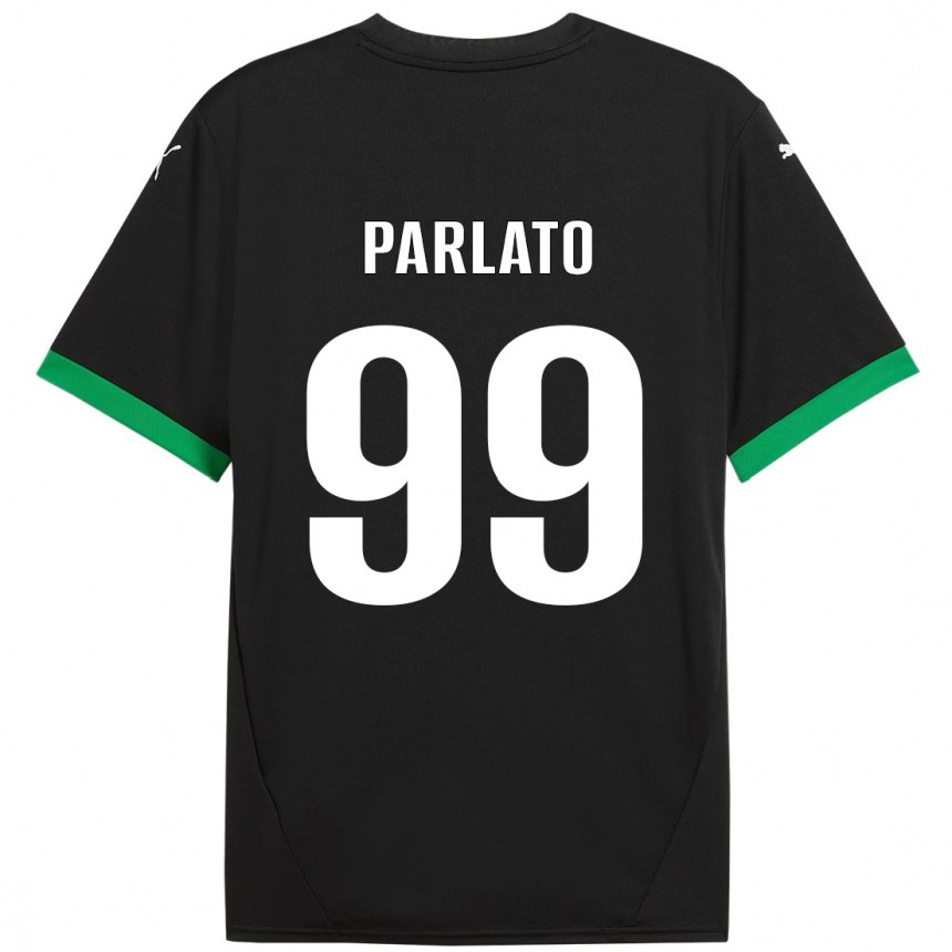 Vaikiškas Claudio Parlato #99 Juoda Tamsiai Žalia Namų Marškinėliai 2024/25 T-Shirt